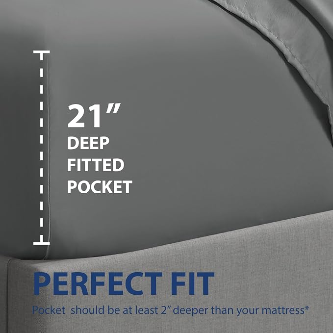 Cathay Home Twin XL Fitted Sheet - Image 3