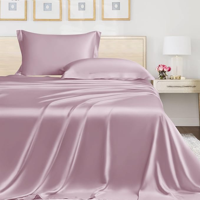 LINENWALAS 100% Rayon Derived from Bamboo Silk Pillow Cases Set of 2, Soft - Image 3