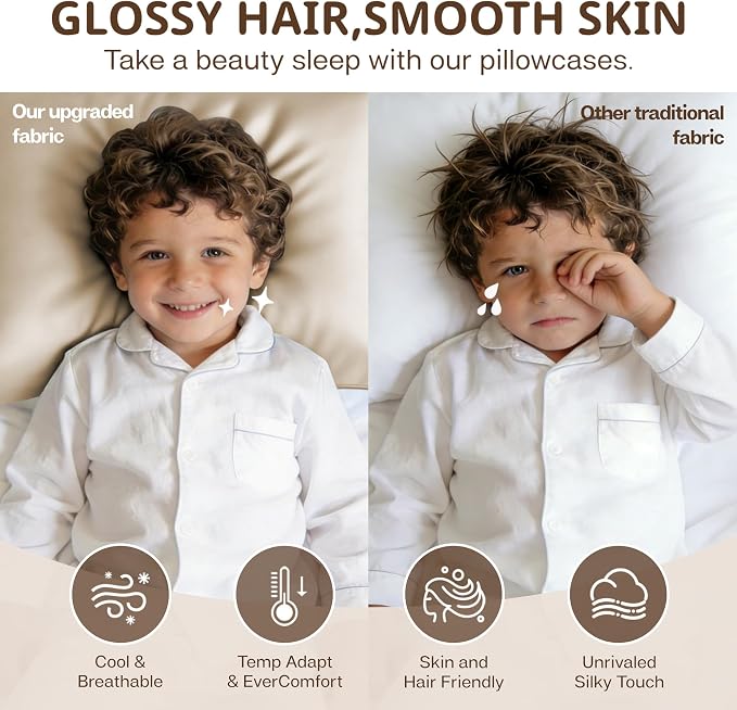MR&HM Breathable Toddler Pillowcase 13"x18" Travel Pillow Case Set of 2 - Image 4