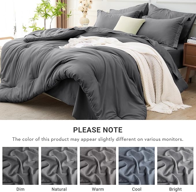 MUXHOMO 5 Pieces Twin Comforter Set, Soft Bed in a Bag Twin Size, All Season - Image 7