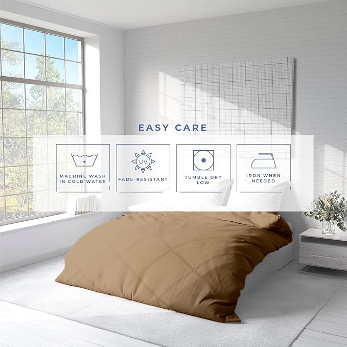 Kotton Culture 3 Pc Duvet Cover Queen Size/Full Size Set-100% Egyptian Cotton - Image 5