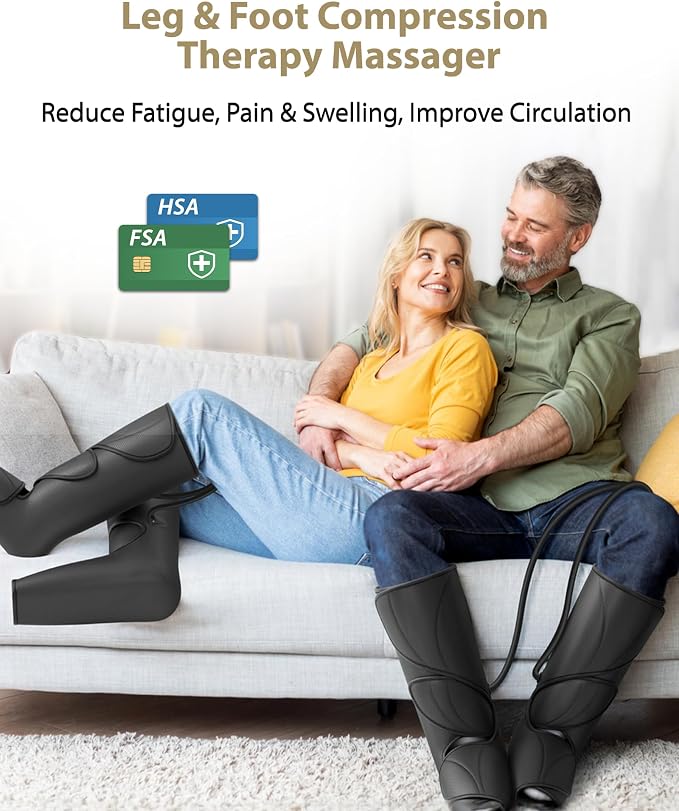 FIT KING Leg Massager for Circulation and Pain Relief, Air Compression Leg and - Image 2