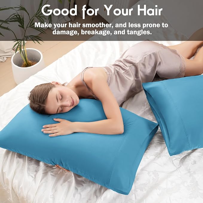 Pillowcases King Size 2 Pack, Cooling Viscose from Bamboo Pillow Cases - Image 5