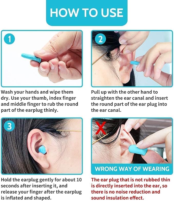 LYSIAN Ultra Soft Foam Earplugs Sleep, Noise Cancelling Ear Plugs - Image 5