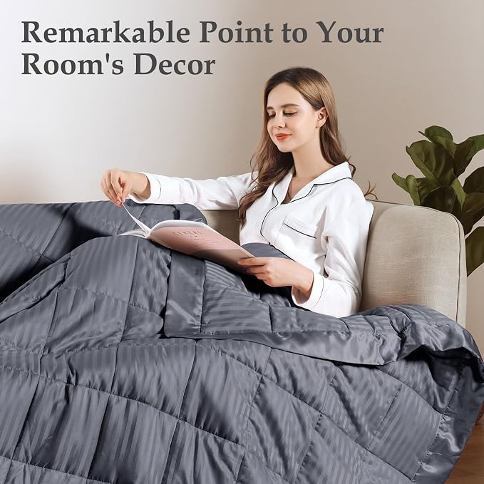 downluxe Weighted Blanket Queen Size, 15 lb Weighted Blanket - Image 7