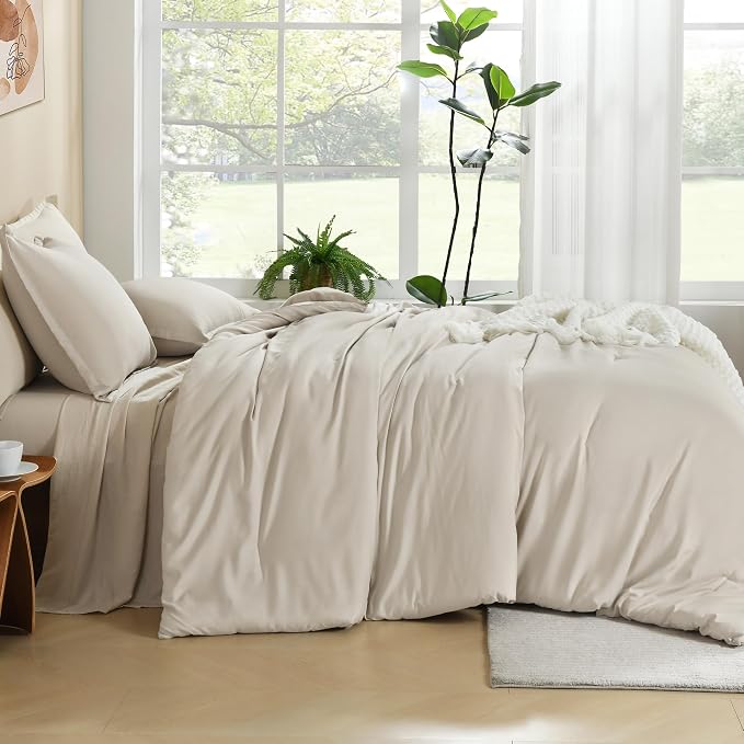 Litanika Comforters Tannish Grey Twin Size, 2 Pieces Lightweight Solid Bedding - Image 7