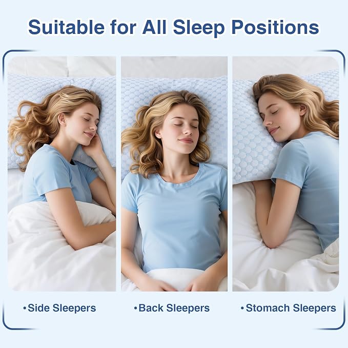 Favocama Cooling Pillow for Sleeping, Shredded Memory Foam Pillows King Size - Image 5