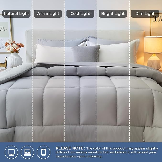 Sasttie Oversized Queen Comforter Set, 7 Pieces Reversible Bed in a Bag - Image 7