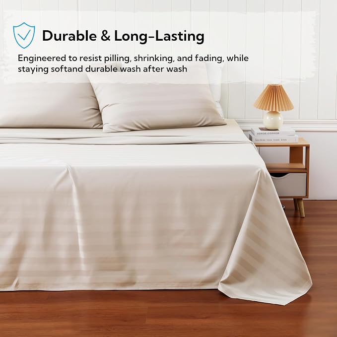 Cotton Flat Sheets Only, 600 TC 100% Cotton Flat Sheet Top Sheet Only, King - Image 5