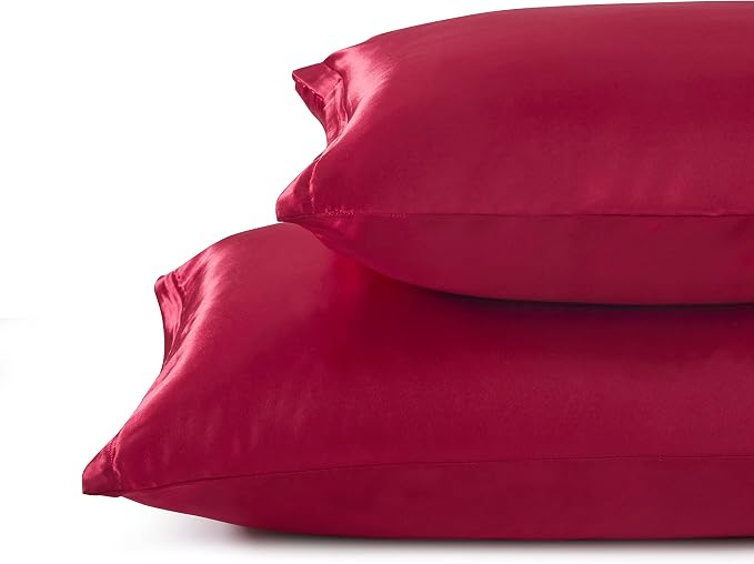 Satin Pillowcases with Zipper （20x30）, Queen Size Pillowcases Set of 2 - Image 2