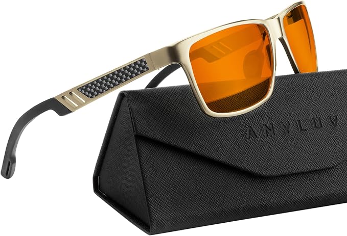 ANYLUV Blue Light Blocking Glasses Men Computer Gaming Glasses Lightweight by ANYLUV