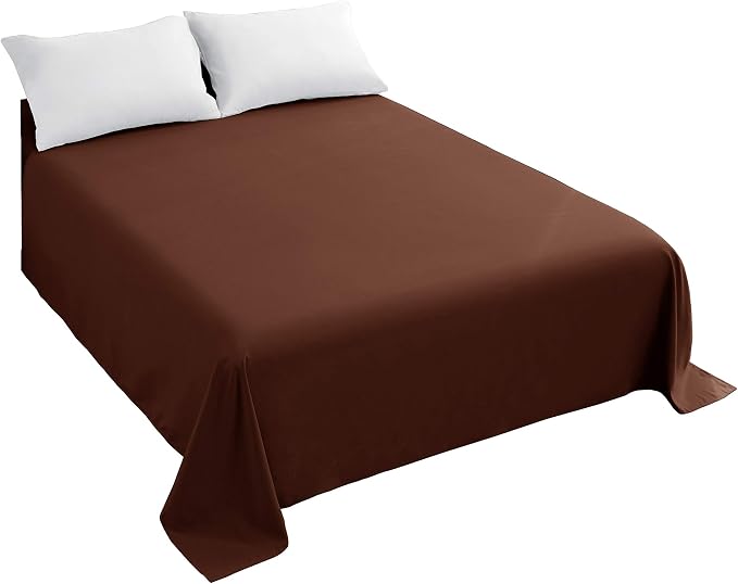 Sfoothome Flat Sheet Single, 1 Pack Solid Flat Sheet Smooth Touch Hotel Quality by Sfoothome