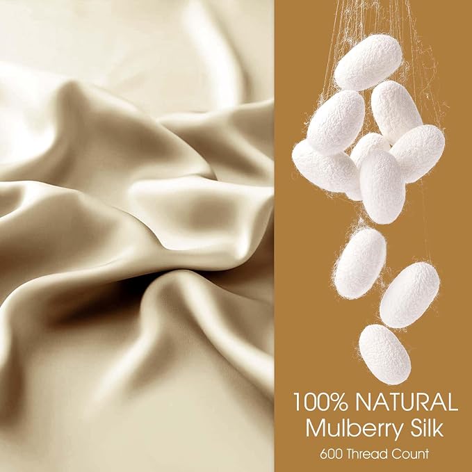 100% Silk Pillowcase for Hair and Skin Toddler Size 2 Pack Mulberry Silk Pillow - Image 2