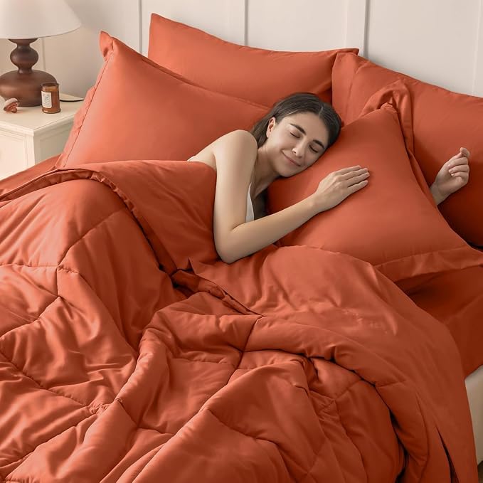 JOLLYVOGUE Full Comforter Set, Ultra-Soft Bed in a Bag Full Size 7 Pieces - Image 6