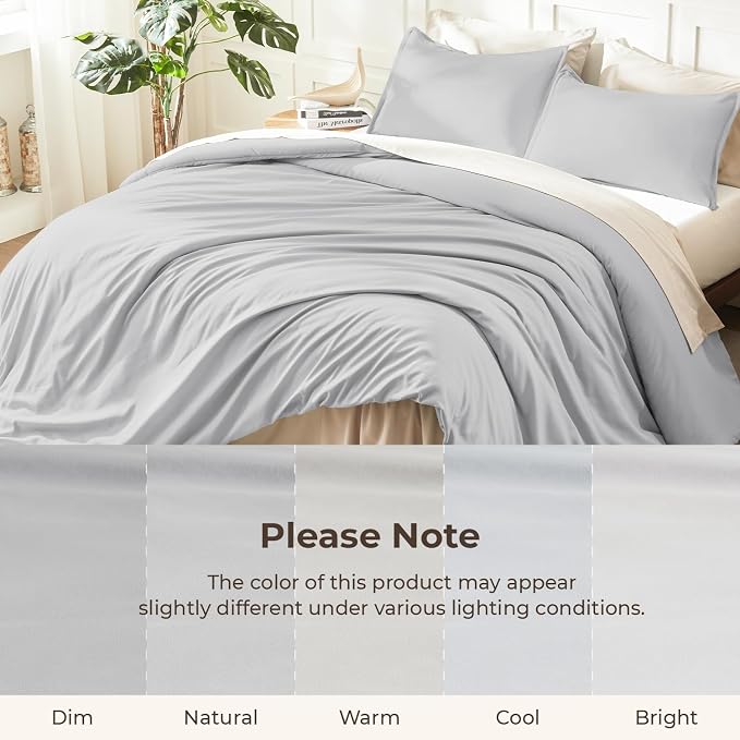 Litanika Oversized King Comforters Light Grey Super King Plus Size, 3 Pieces - Image 8