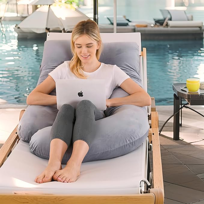 U-Shaped Pregnancy Pillow for Sleeping, Full Body Support for Back, HIPS & - Image 6