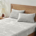 BEDELITE Velvet Fitted Sheet and Pillowcase Set, Luxury Soft Fuzzy Bottom Sheet by BEDELITE