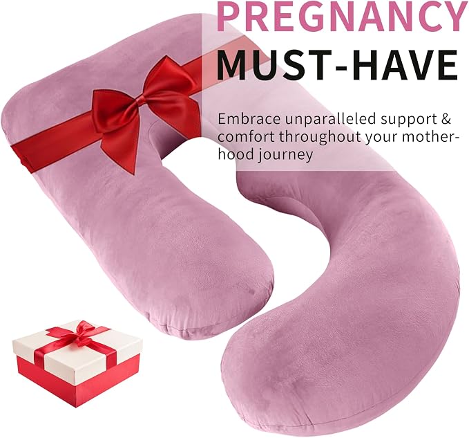 U-Shaped Pregnancy Pillow for Sleeping, Full Body Support for Back, HIPS & - Image 8