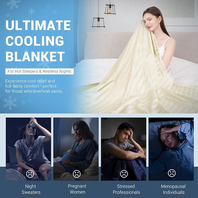 Elegear Revolutionary Cooling Throw Blanket, Absorbs Heat to Keep Body Cool - Image 6