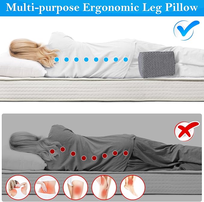 BlissTrends Memory Foam Knee Pillow, Knee Pillow - Image 4