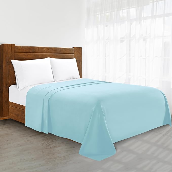 Luxury Flat Sheet on Amazon Elegant Comfort Wrinkle-Free 1500 Premier Hotel by ELEGANTCOMFORT