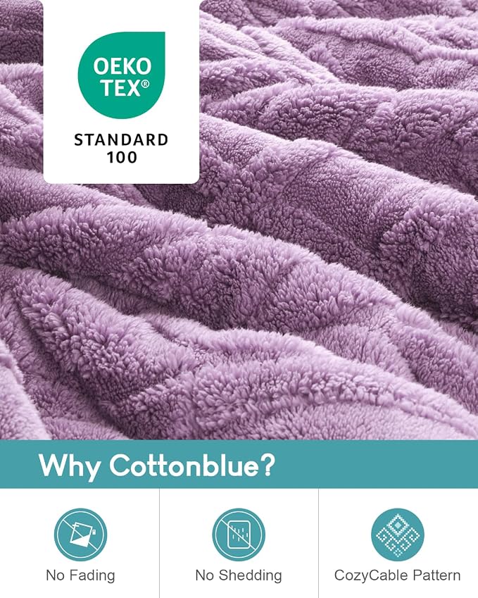 Cottonblue Jacquard Weighted Blanket 15 lbs - Image 3