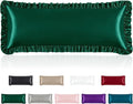 Homiest Ruffle Satin Body Pillow Cover, Silky Satin Body Pillowcase by Homiest