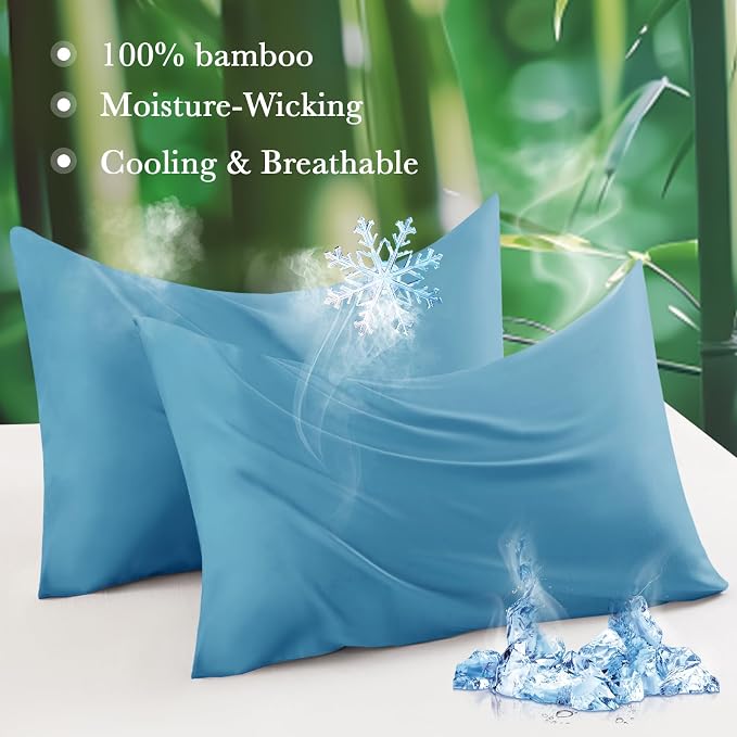 Curved Pillow Case Queen Size, Side Sleeper Pillow Cases Cover Cooling Rayon - Image 2
