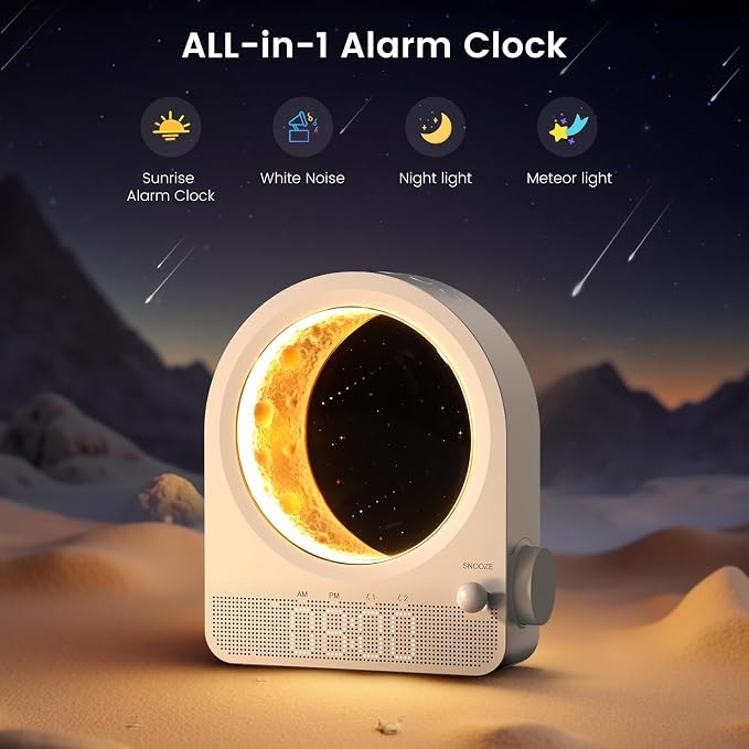 Sunrise Alarm Clock, Dual Alarms, 30/60/90min Timer, Easy Snooze - Image 2
