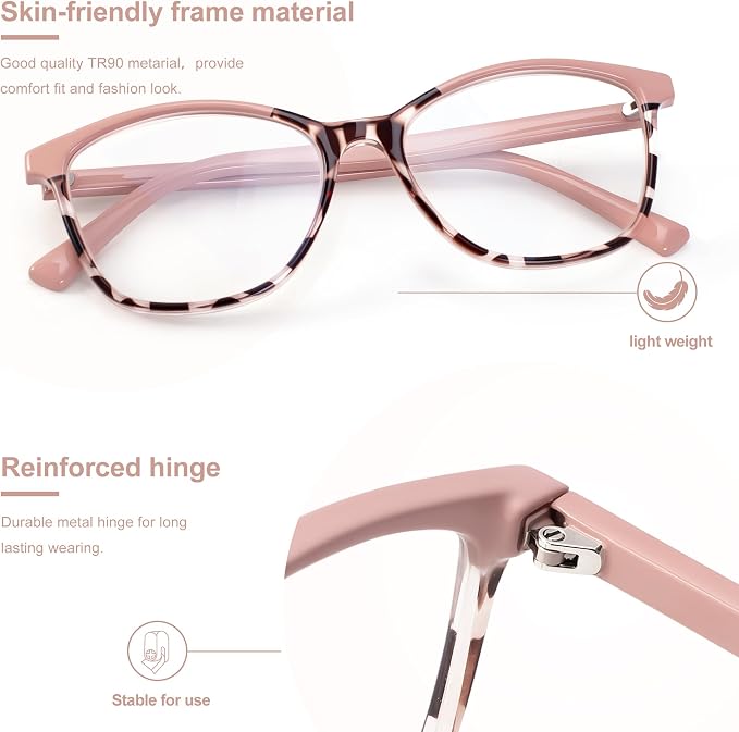Madison Avenue TR90 Blue Light Blocking Glasses Anti Eyestrain UV Glare Blue - Image 3