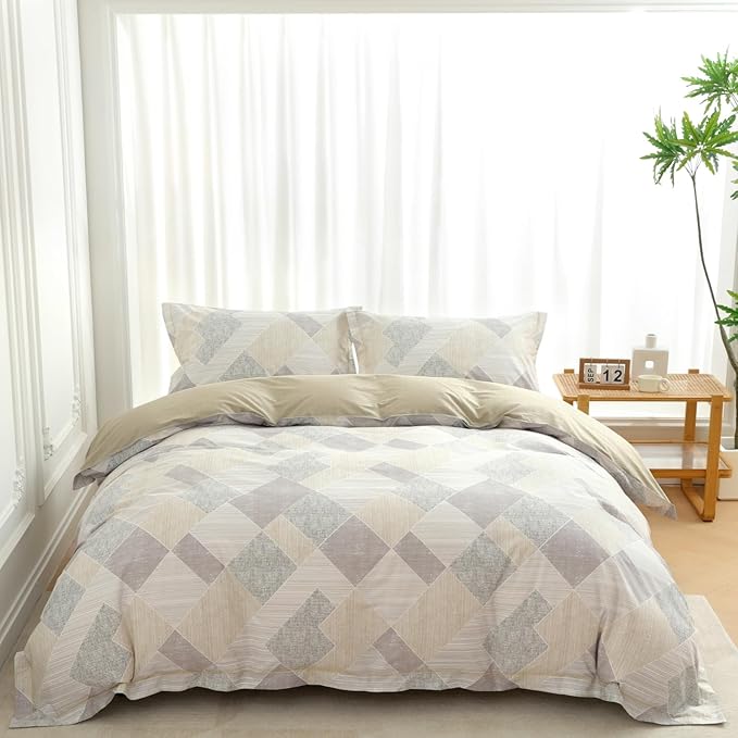 OAITE Duvet Cover Set Twin Size Floral Pattern Ultra Soft 100% Cotton Duvet by OAITE