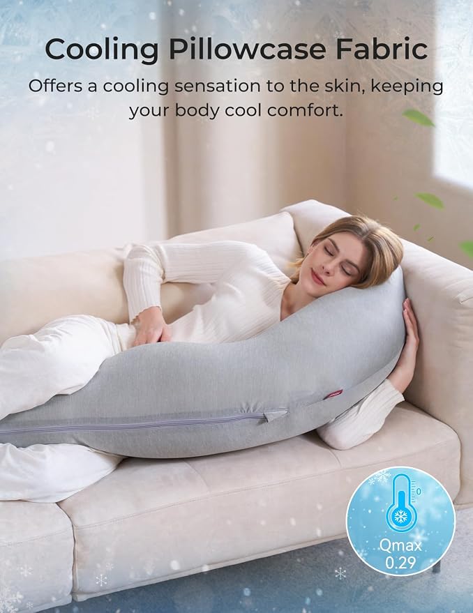 Momcozy J-Shaped Pregnancy Pillow - Image 2