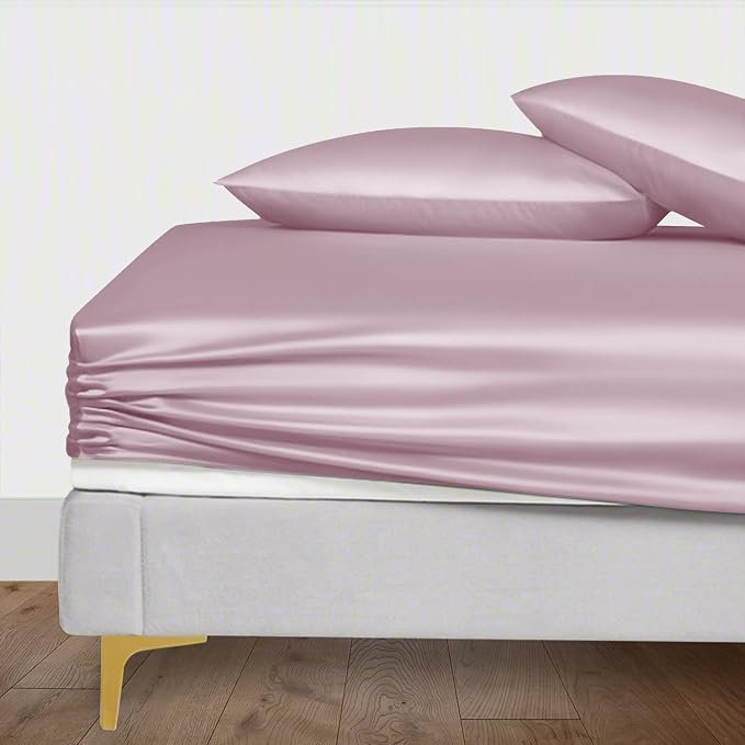 LINENWALAS Fitted Sheet Only Viscose Derived from Bamboo, Bottom Sheet - Image 2