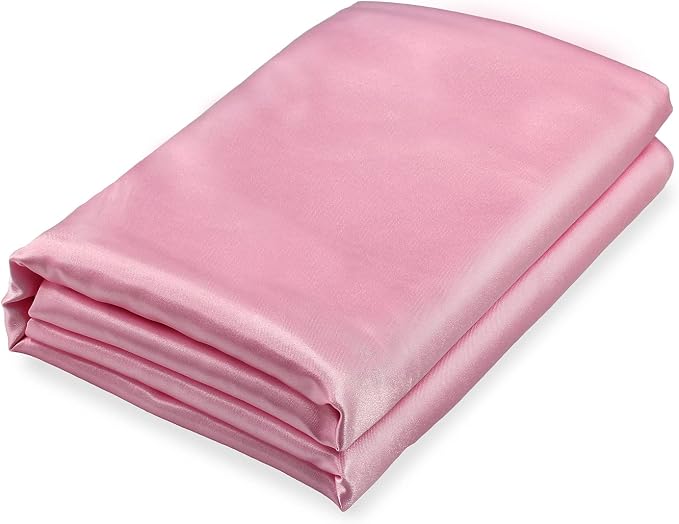 Homiest Pink Satin Flat Sheet for Full Mattress, Luxury & Ultra Soft Bedding by Homiest