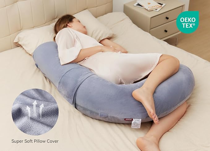 Momcozy Pregnancy Pillow, Original F Shaped Maternity Pillow - Image 7