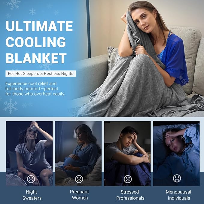 Elegear Revolutionary Cooling Blanket Twin, Absorbs Heat to Keep Body Cool - Image 6