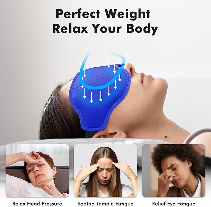 Weighted Eye Mask for Sleeping, 3D Contoured Sleep Mask Blackout - Image 3