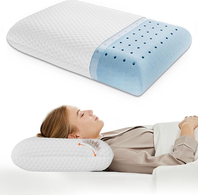 DUMOS Memory Foam Pillows for Sleeping, 1 Pack Bed Pillows for Adults by DumosLifestyle