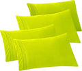 Elegant Comfort 4-PACK Solid Pillowcases 1500 Premium Hotel Quality Microfiber by ELEGANTCOMFORT