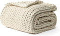 YnM Cotton Weighted Blanket, Handmade Chunky Knitted Design, Soft and Cozy by YNM
