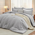 MUXHOMO 7 Pieces California King Comforter Set, Soft Bed in a Bag Cal King Size by MUXHOMO