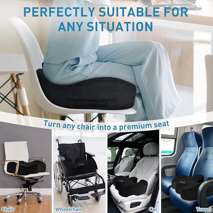 BlissTrends Seat Cushion, 5.2in Thick Memory Foam Cushions - Image 6