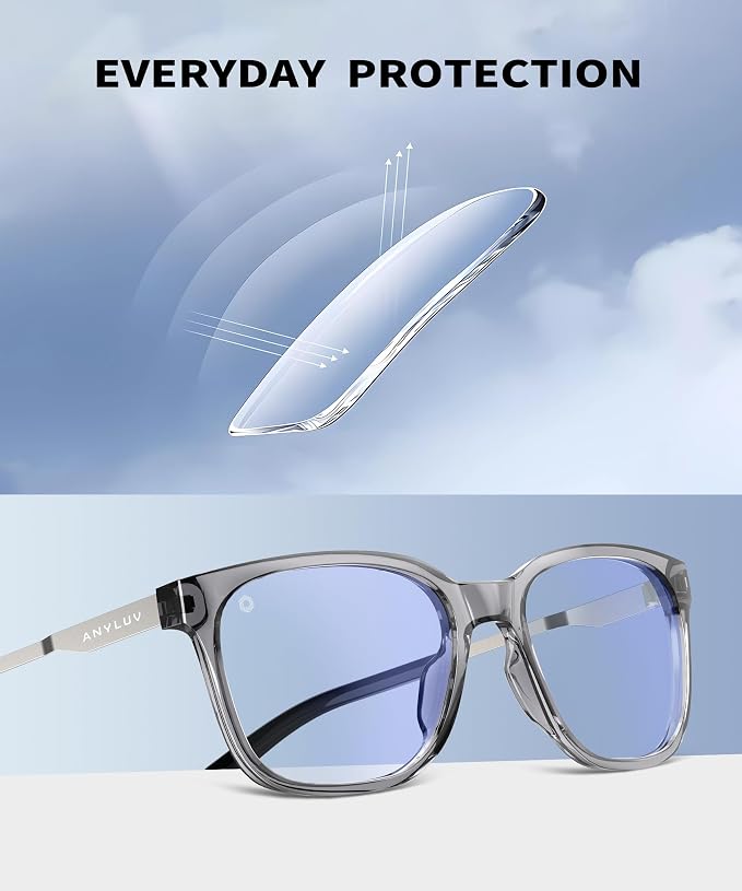 ANYLUV Blue Light Glasses for Men, Lightweight Computer Gaming Glasses - Image 4