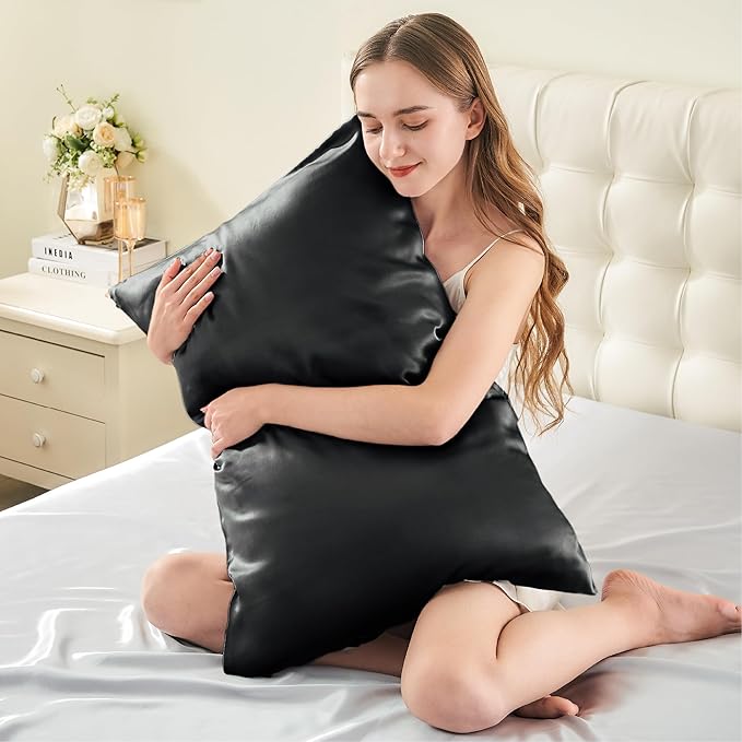 INFIIXSO Silk Pillow Cases 2 Pack Standard Size, Ultra Smooth & Soft Mulberry - Image 3