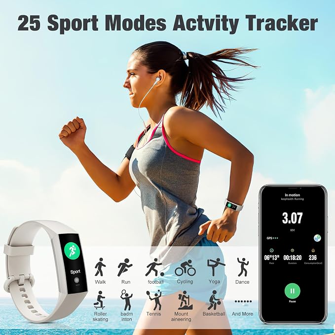 Zeacool Fitness Tracker with Heart Rate Blood Oxygen Blood Pressure Sleep - Image 4