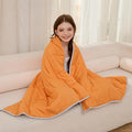Weighted Blanket 7lbs Twin Size Orange Grey 41"x60" Weighted Blankets Heavy by PRETTY+NIGHT