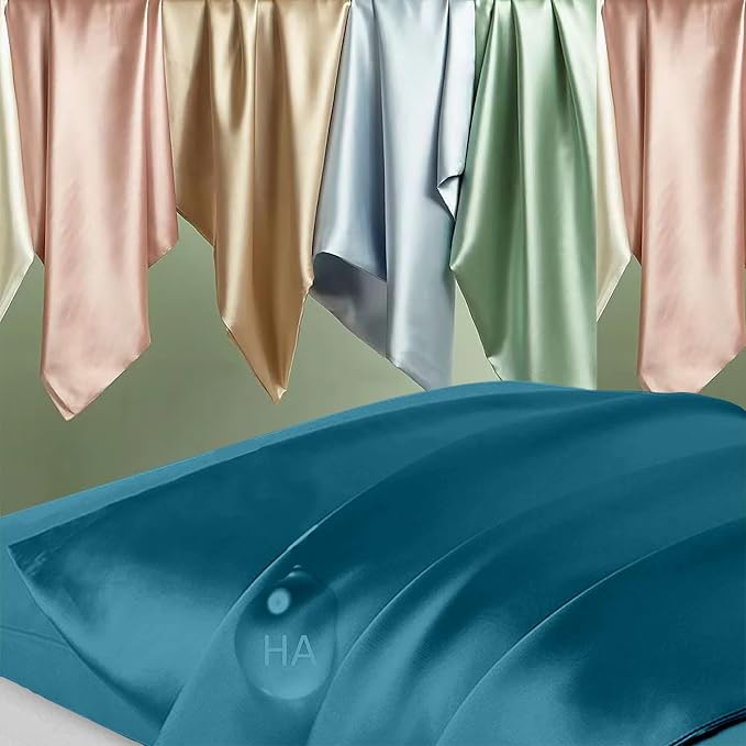 Silk Pillowcase 2 Pack, Mulberry Silk Pillow Cases Queen Size Set of 2 - Image 2
