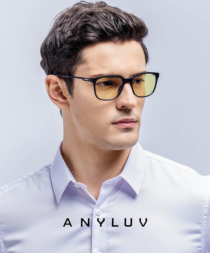 ANYLUV Blue Light Glasses for Men, Lightweight Computer Gaming Glasses - Image 2