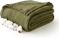 100% Cotton Muslin Blanket 40" x 40", Breathable and Lightweight Cotton Throw by Kozyhvn