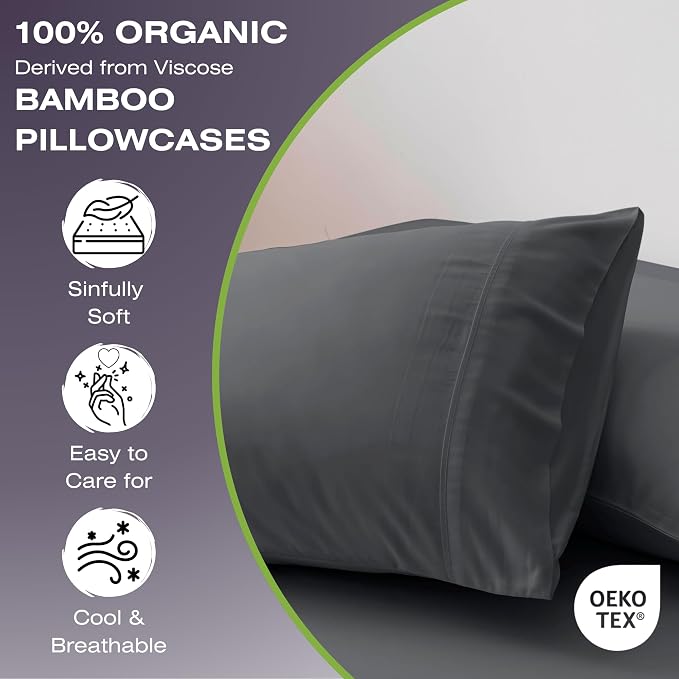 Greenleaf Queen Pillow Cases Set of 2 | Ultra-Soft Pillow Covers | Envelope - Image 4